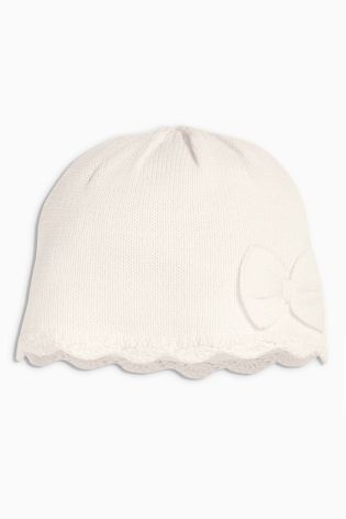 Pink/Ecru Knit Hats Two Pack (0mths-2yrs)